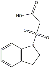 2-(2,3-dihydro-1H-indole-1-sulfonyl)acetic acid,,结构式