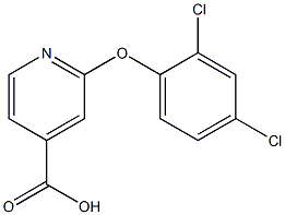 2-(2,4-dichlorophenoxy)pyridine-4-carboxylic acid,,结构式