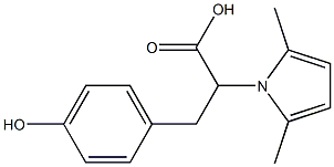 2-(2,5-dimethyl-1H-pyrrol-1-yl)-3-(4-hydroxyphenyl)propanoic acid Struktur