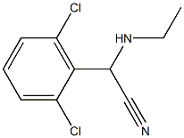 2-(2,6-dichlorophenyl)-2-(ethylamino)acetonitrile 化学構造式