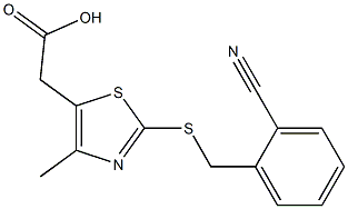  2-(2-{[(2-cyanophenyl)methyl]sulfanyl}-4-methyl-1,3-thiazol-5-yl)acetic acid