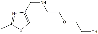 2-(2-{[(2-methyl-1,3-thiazol-4-yl)methyl]amino}ethoxy)ethan-1-ol 化学構造式