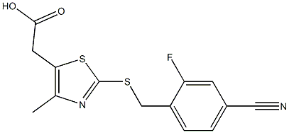 2-(2-{[(4-cyano-2-fluorophenyl)methyl]sulfanyl}-4-methyl-1,3-thiazol-5-yl)acetic acid