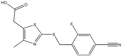  2-(2-{[(4-cyano-2-fluorophenyl)methyl]sulfanyl}-4-methyl-1,3-thiazol-5-yl)acetic acid