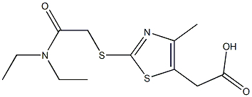 2-(2-{[(diethylcarbamoyl)methyl]sulfanyl}-4-methyl-1,3-thiazol-5-yl)acetic acid Structure