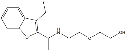 2-(2-{[1-(3-ethyl-1-benzofuran-2-yl)ethyl]amino}ethoxy)ethan-1-ol 化学構造式