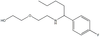 2-(2-{[1-(4-fluorophenyl)pentyl]amino}ethoxy)ethan-1-ol 化学構造式