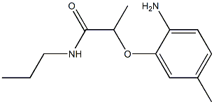 2-(2-amino-5-methylphenoxy)-N-propylpropanamide Struktur