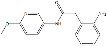 2-(2-aminophenyl)-N-(6-methoxypyridin-3-yl)acetamide 化学構造式