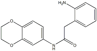 2-(2-aminophenyl)-N-2,3-dihydro-1,4-benzodioxin-6-ylacetamide 化学構造式