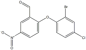 2-(2-bromo-4-chlorophenoxy)-5-nitrobenzaldehyde Structure