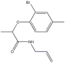 2-(2-bromo-4-methylphenoxy)-N-(prop-2-en-1-yl)propanamide 结构式