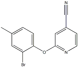 2-(2-bromo-4-methylphenoxy)pyridine-4-carbonitrile Structure