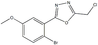 2-(2-bromo-5-methoxyphenyl)-5-(chloromethyl)-1,3,4-oxadiazole