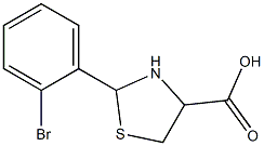 2-(2-bromophenyl)-1,3-thiazolidine-4-carboxylic acid Struktur