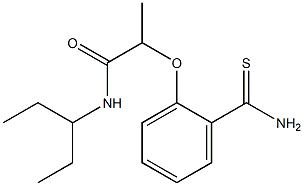 2-(2-carbamothioylphenoxy)-N-(pentan-3-yl)propanamide 化学構造式