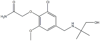 2-(2-chloro-4-{[(1-hydroxy-2-methylpropan-2-yl)amino]methyl}-6-methoxyphenoxy)acetamide,,结构式