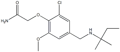 2-(2-chloro-6-methoxy-4-{[(2-methylbutan-2-yl)amino]methyl}phenoxy)acetamide,,结构式
