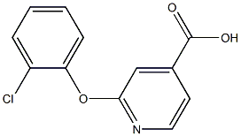 2-(2-chlorophenoxy)pyridine-4-carboxylic acid 化学構造式