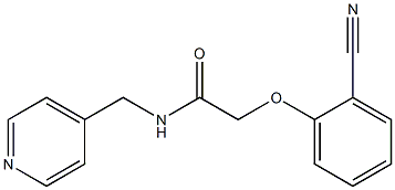 2-(2-cyanophenoxy)-N-(pyridin-4-ylmethyl)acetamide,,结构式