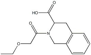 2-(2-ethoxyacetyl)-1,2,3,4-tetrahydroisoquinoline-3-carboxylic acid Structure