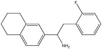 2-(2-fluorophenyl)-1-(5,6,7,8-tetrahydronaphthalen-2-yl)ethan-1-amine,,结构式