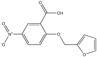 2-(2-furylmethoxy)-5-nitrobenzoic acid 化学構造式