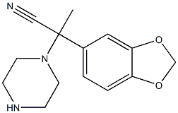 2-(2H-1,3-benzodioxol-5-yl)-2-(piperazin-1-yl)propanenitrile,,结构式