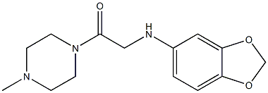 2-(2H-1,3-benzodioxol-5-ylamino)-1-(4-methylpiperazin-1-yl)ethan-1-one,,结构式