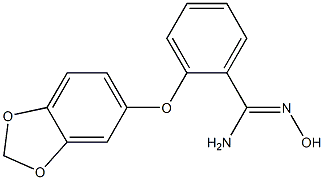 2-(2H-1,3-benzodioxol-5-yloxy)-N'-hydroxybenzene-1-carboximidamide Struktur