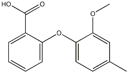 2-(2-methoxy-4-methylphenoxy)benzoic acid 化学構造式