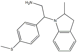 2-(2-methyl-2,3-dihydro-1H-indol-1-yl)-2-[4-(methylsulfanyl)phenyl]ethan-1-amine