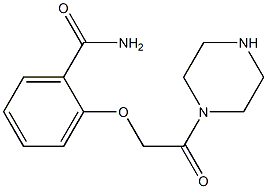 2-(2-oxo-2-piperazin-1-ylethoxy)benzamide Struktur
