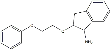 2-(2-phenoxyethoxy)-2,3-dihydro-1H-inden-1-amine Struktur