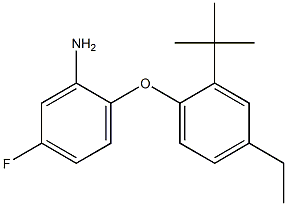 2-(2-tert-butyl-4-ethylphenoxy)-5-fluoroaniline,,结构式
