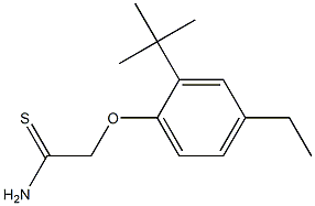 2-(2-tert-butyl-4-ethylphenoxy)ethanethioamide,,结构式