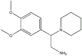 2-(3,4-dimethoxyphenyl)-2-piperidin-1-ylethanamine,,结构式
