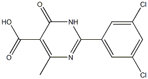 2-(3,5-dichlorophenyl)-4-methyl-6-oxo-1,6-dihydropyrimidine-5-carboxylic acid Struktur