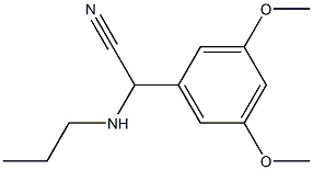 2-(3,5-dimethoxyphenyl)-2-(propylamino)acetonitrile Structure