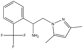 2-(3,5-dimethyl-1H-pyrazol-1-yl)-1-[2-(trifluoromethyl)phenyl]ethanamine 化学構造式