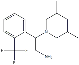 2-(3,5-dimethylpiperidin-1-yl)-2-[2-(trifluoromethyl)phenyl]ethan-1-amine 结构式
