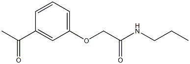 2-(3-acetylphenoxy)-N-propylacetamide,,结构式