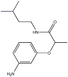 2-(3-aminophenoxy)-N-(3-methylbutyl)propanamide Structure