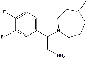 2-(3-bromo-4-fluorophenyl)-2-(4-methyl-1,4-diazepan-1-yl)ethan-1-amine 结构式