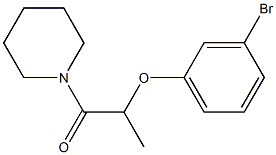 2-(3-bromophenoxy)-1-(piperidin-1-yl)propan-1-one 结构式