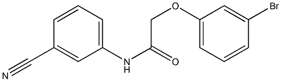 2-(3-bromophenoxy)-N-(3-cyanophenyl)acetamide Struktur
