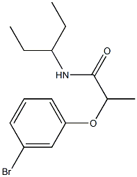 2-(3-bromophenoxy)-N-(pentan-3-yl)propanamide Structure