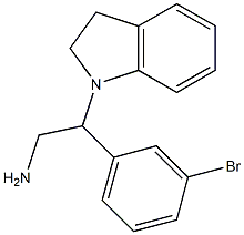 2-(3-bromophenyl)-2-(2,3-dihydro-1H-indol-1-yl)ethanamine Structure