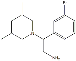 2-(3-bromophenyl)-2-(3,5-dimethylpiperidin-1-yl)ethanamine Struktur