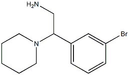 2-(3-bromophenyl)-2-piperidin-1-ylethanamine,,结构式